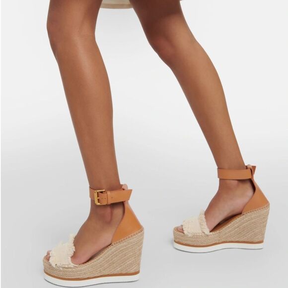 NWOT See by Chloe Glyn Frayed Wedges - Picture 6 of 16